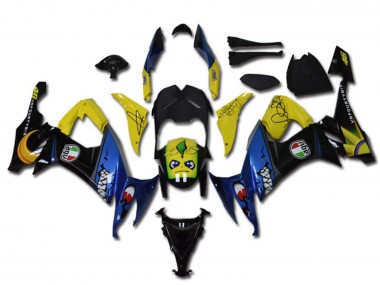 Comprare Carena Moto Kawasaki ZX10R 2008-2010 - Giallo Nero Blu Squalo