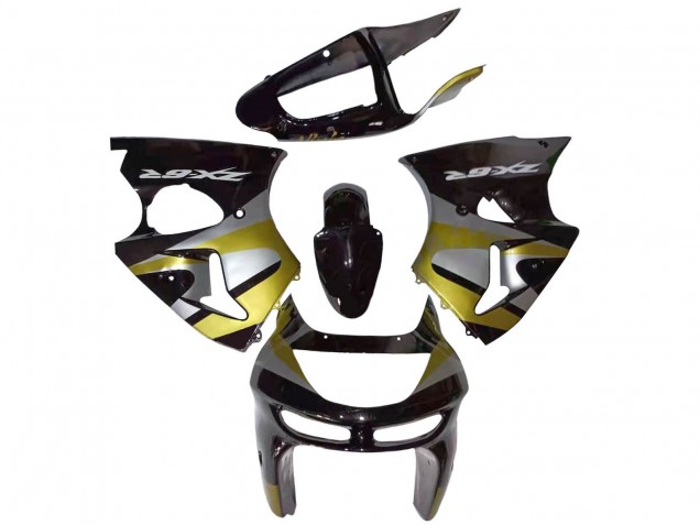 Comprare Carena Moto Kawasaki ZX6R 1998-1999 - Nero Lucido Argento Giallo