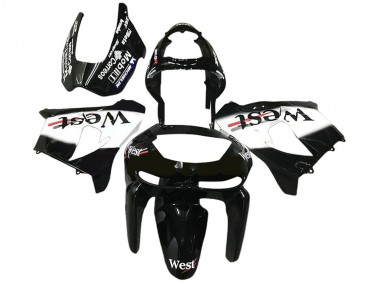 Comprare Carena Moto Kawasaki ZX6R 1998-1999 - Nero Lucido Bianco West