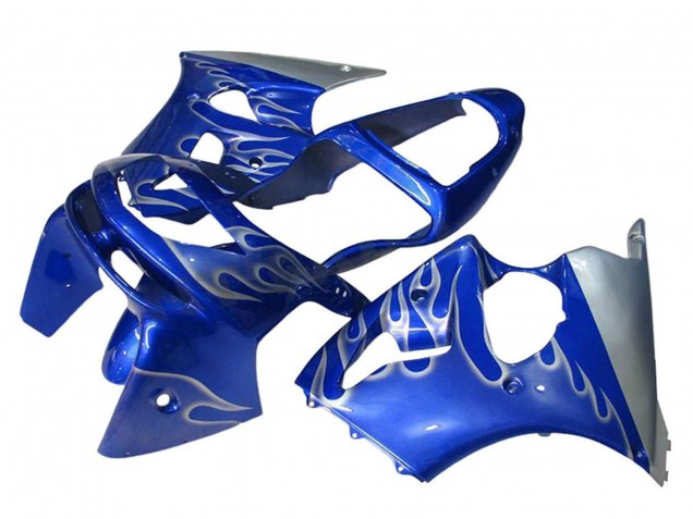 Comprare Carena Moto Kawasaki ZX6R 1998-1999 - Blu Argento Fiamma
