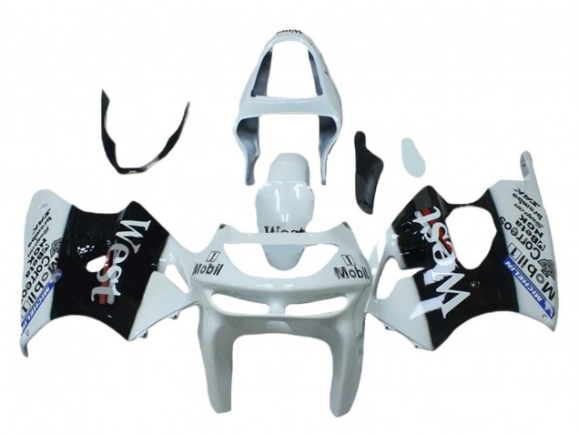 Comprare Carena Moto Kawasaki ZX6R 1998-1999 - Bianco Nero West Mobil