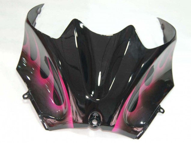 Comprare Carena Moto Kawasaki ZX14R ZZR1400 2006-2011 - Nero Lucido Rosso Rosa Fiamma