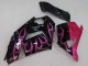 Comprare Carena Moto Kawasaki ZX14R ZZR1400 2006-2011 - Nero Lucido Rosso Rosa Fiamma