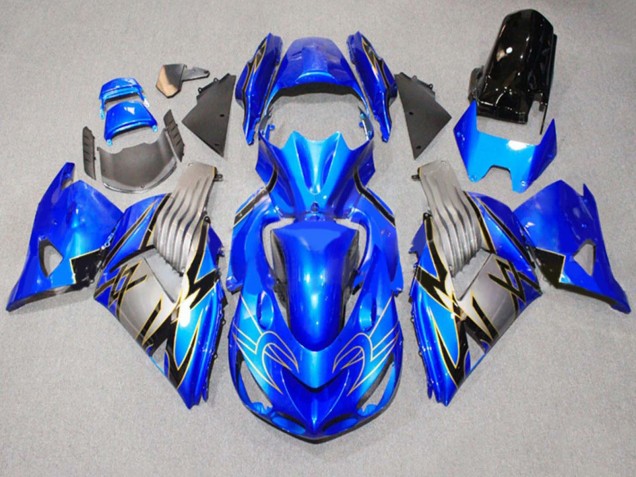 Comprare Carena Moto Kawasaki ZX14R ZZR1400 2006-2011 - Blu Grigio