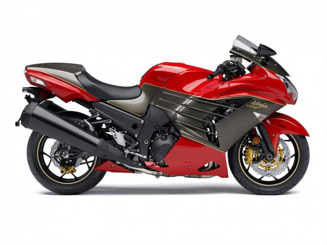 Comprare Carena Moto Kawasaki ZX14R ZZR1400 2012-2024 - Rosso Nero Opaco Oro Ninja