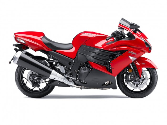 Comprare Carena Moto Kawasaki ZX14R ZZR1400 2012-2024 - Rosso Nero Opaco
