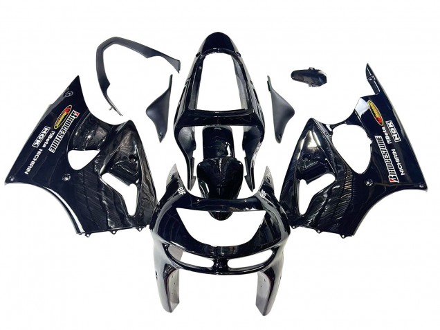 Comprare Carena Moto Kawasaki ZX6R 1998-1999 - Nero Lucido Giallo Elf Bridgestone