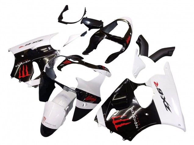 Comprare Carena Moto Kawasaki ZX6R 2000-2002 - Bianco Nero Rosso Mostro
