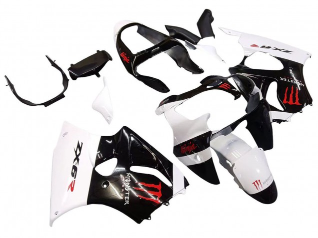 Comprare Carena Moto Kawasaki ZX6R 2000-2002 - Bianco Nero Rosso Mostro