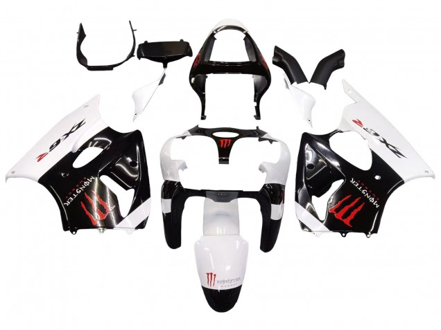 Comprare Carena Moto Kawasaki ZX6R 2000-2002 - Bianco Nero Rosso Mostro