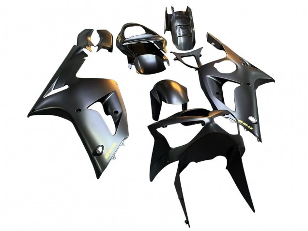 Comprare Carena Moto Kawasaki ZX6R 2003-2004 - Nero Opaco Oro 636