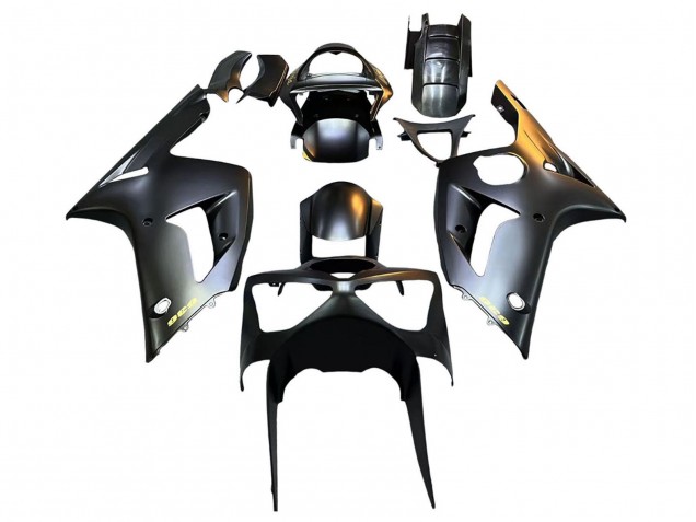 Comprare Carena Moto Kawasaki ZX6R 2003-2004 - Nero Opaco Oro 636