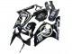 Comprare Carena Moto Kawasaki ZX6R 2003-2004 - Nero Lucido Bianco Motul Lucky Strike