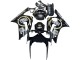 Comprare Carena Moto Kawasaki ZX6R 2003-2004 - Nero Lucido Bianco Motul Lucky Strike
