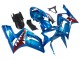 Comprare Carena Moto Kawasaki ZX6R 2003-2004 - Blu Bianco Rosso Squalo