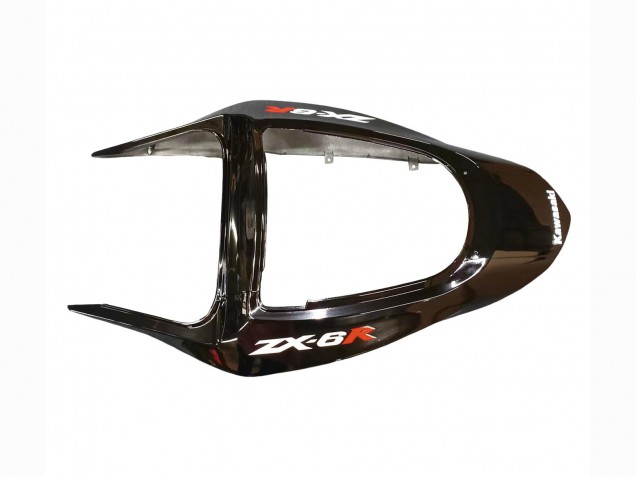 Comprare Carena Moto Kawasaki ZX6R 2003-2004 - Nero Lucido Rosso Fiamma