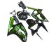 Comprare Carena Moto Kawasaki ZX6R 2003-2004 - Nero Lucido Verde Fiamma