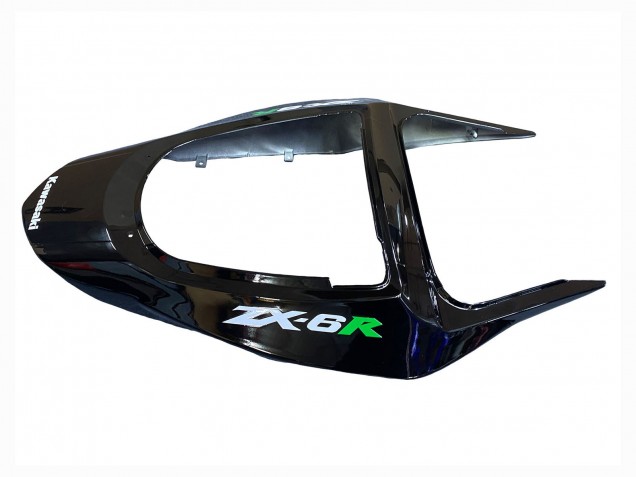 Comprare Carena Moto Kawasaki ZX6R 2003-2004 - Nero Lucido Verde Fiamma