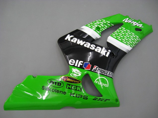 Comprare Carena Moto Kawasaki ZX6R 2003-2004 - Verde Bianco Nero Elf Bridgestone