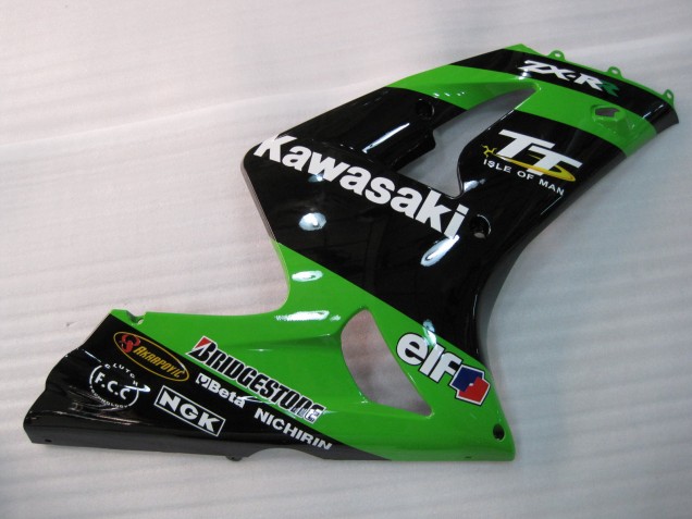 Comprare Carena Moto Kawasaki ZX6R 2003-2004 - Verde Nero Elf Bridgestone