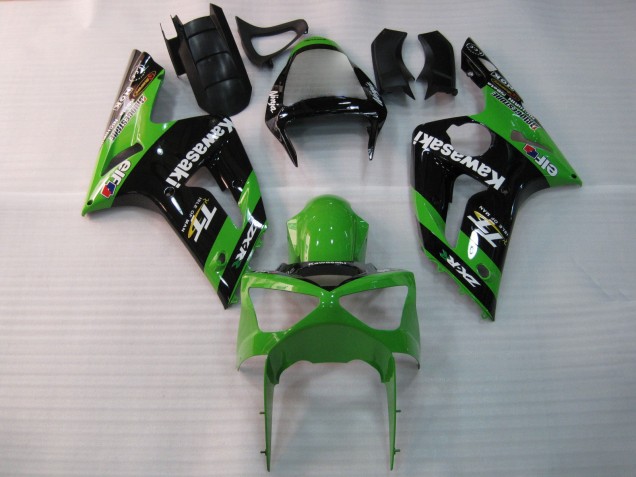 Comprare Carena Moto Kawasaki ZX6R 2003-2004 - Verde Nero Elf Bridgestone