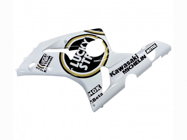 Comprare Carena Moto Kawasaki ZX6R 2003-2004 - Bianco Nero Motul Lucky Strike