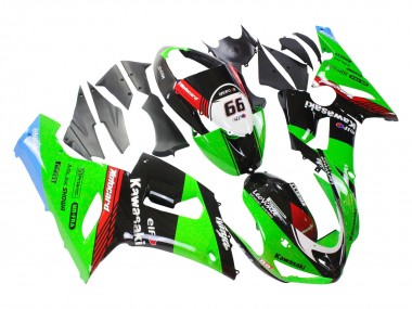 Comprare Carena Moto Kawasaki ZX6R 2005-2006 - Verde Rosso Nero Elf 66