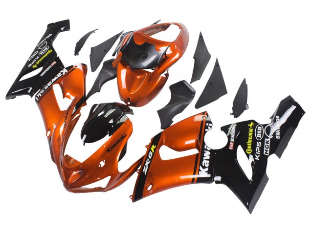 Comprare Carena Moto Kawasaki ZX6R 2005-2006 - Arancia Nero