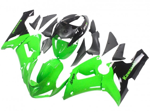 Comprare Carena Moto Kawasaki ZX6R 2005-2006 - Verde Nero Ninja