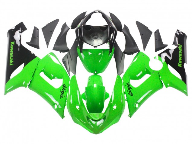 Comprare Carena Moto Kawasaki ZX6R 2005-2006 - Verde Nero Ninja
