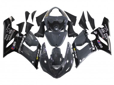 Comprare Carena Moto Kawasaki ZX6R 2005-2006 - Grigio Scuro Nero