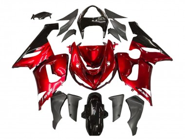 Comprare Carena Moto Kawasaki ZX6R 2005-2006 - Rosso Nero