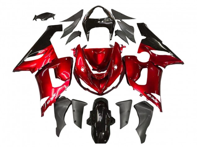 Comprare Carena Moto Kawasaki ZX6R 2005-2006 - Rosso Nero