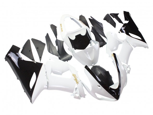 Comprare Carena Moto Kawasaki ZX6R 2005-2006 - Bianco Nero Oro Ninja