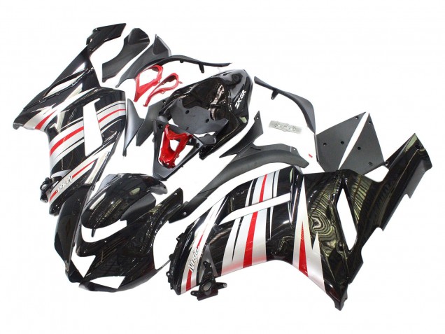 Comprare Carena Moto Kawasaki ZX6R 2007-2008 - Nero Argento Rosso Ninja