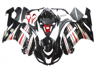 Comprare Carena Moto Kawasaki ZX6R 2007-2008 - Nero Argento Rosso Ninja