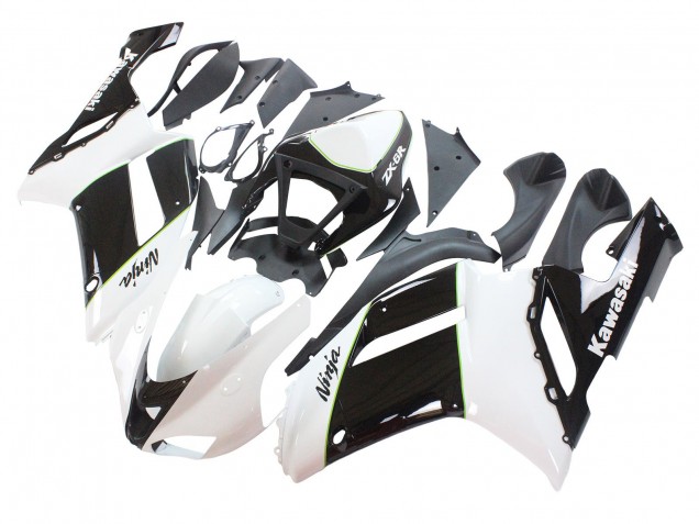 Comprare Carena Moto Kawasaki ZX6R 2007-2008 - Nero Bianco Ninja