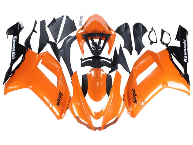 Comprare Carena Moto Kawasaki ZX6R 2007-2008 - Arancia Nero Ninja