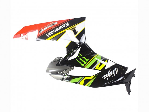 Comprare Carena Moto Kawasaki ZX6R 2009-2012 - Verde Nero Lucido Giallo Bianco Rosso Elf Mostro
