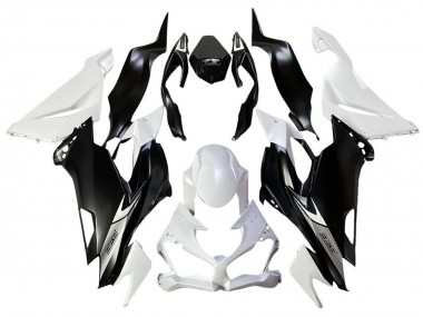 Comprare Kit Carena Moto ABS Kawasaki ZX6R 2013-2018 - Bianco Nero Opaco