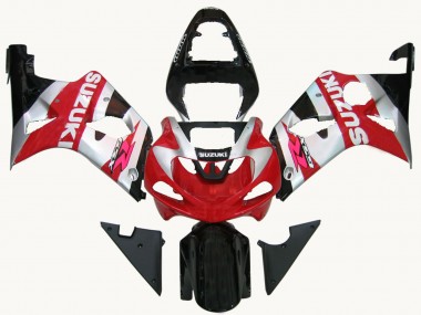 Comprare Carena Moto Suzuki GSXR1000 2000-2002 - Rosso Argento Bianco Nero