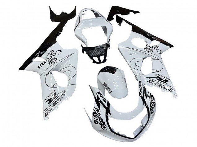 Comprare Carena Moto Suzuki GSXR1000 2000-2002 - Bianco Nero Motul Corona