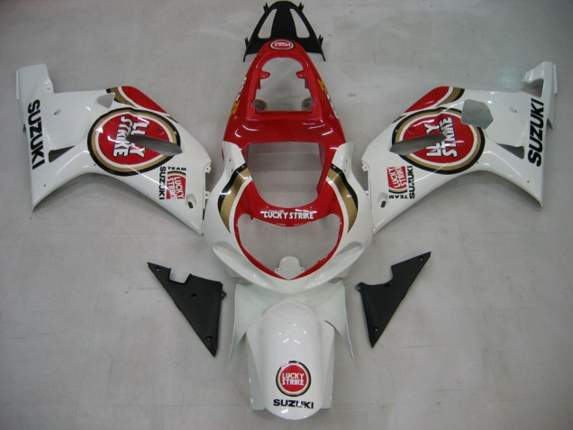 Comprare Carena Moto Suzuki GSXR1000 2000-2002 - Bianco Rosso Lucky Strike
