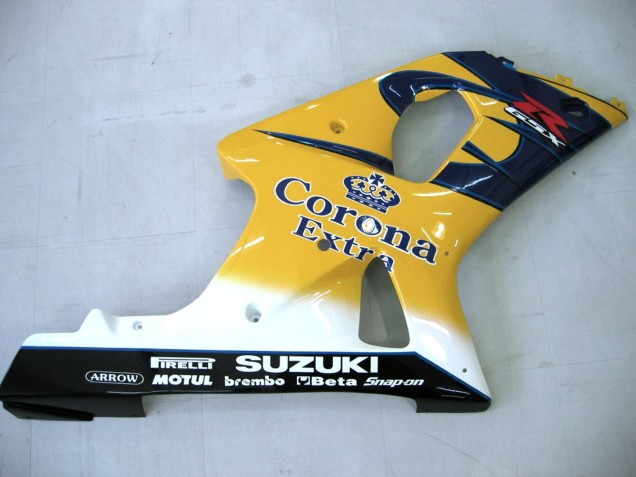 Comprare Carena Moto Suzuki GSXR1000 2000-2002 - Giallo Blu Scuro Bianco Motul Corona