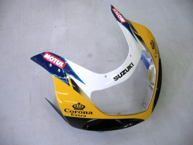 Comprare Carena Moto Suzuki GSXR1000 2000-2002 - Giallo Blu Scuro Bianco Motul Corona