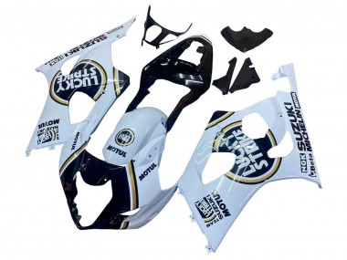 Comprare Carena Moto Suzuki GSXR 1000 2003-2004 - Bianco Nero Oro Motul Lucky Strike
