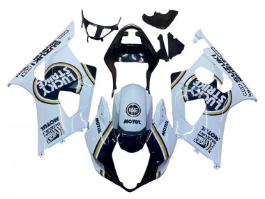 Comprare Carena Moto Suzuki GSXR 1000 2003-2004 - Bianco Nero Oro Motul Lucky Strike
