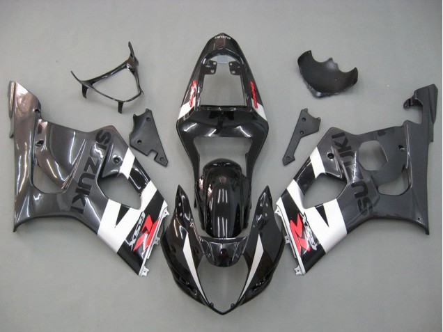 Comprare Carena Moto Suzuki GSXR 1000 2003-2004 - Nero Lucido Bianco Grigio Rosso