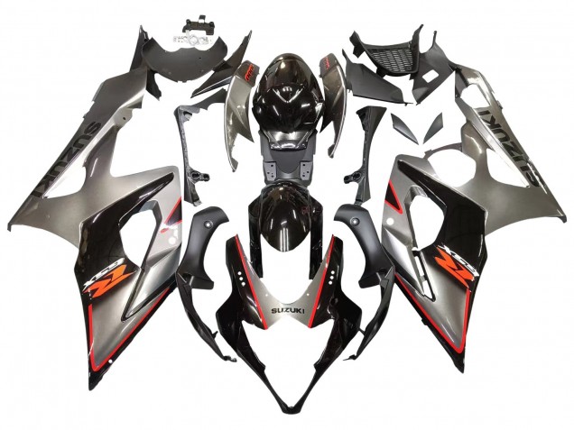 Comprare Carena Moto Suzuki GSXR 1000 2005-2006 - Argento Nero Rosso