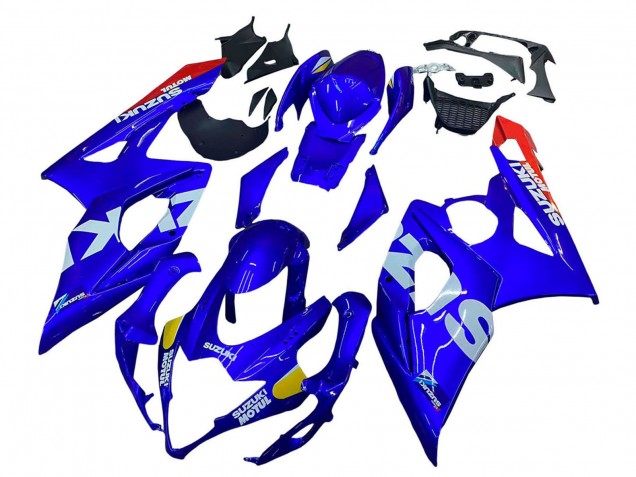 Comprare Carena Moto Suzuki GSXR 1000 2005-2006 - Blu Giallo Bianco Rosso Motul